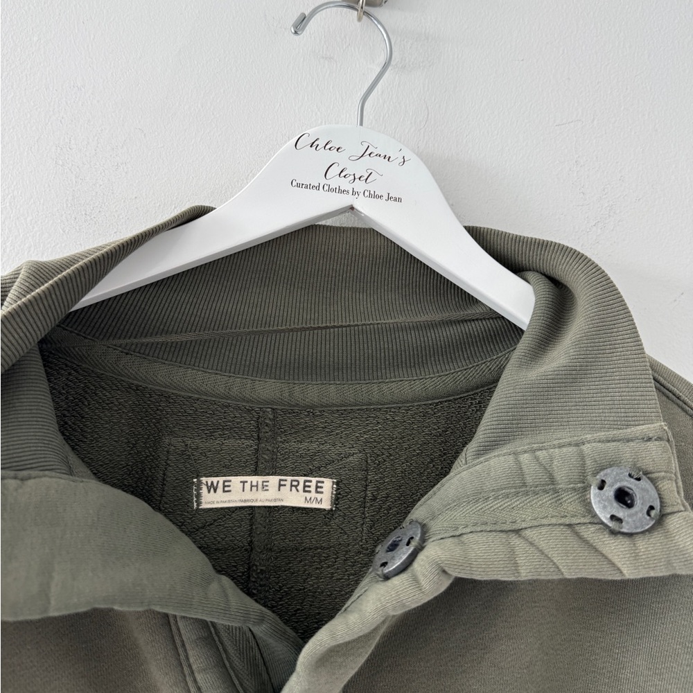 FREE PEOPLE Timeless Pullover in Olive Green M - Picture 4 of 5